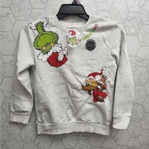 Nwt Grey Dr. Seuss The Grinch Holiday Christmas Kids Sweatshirt from Target